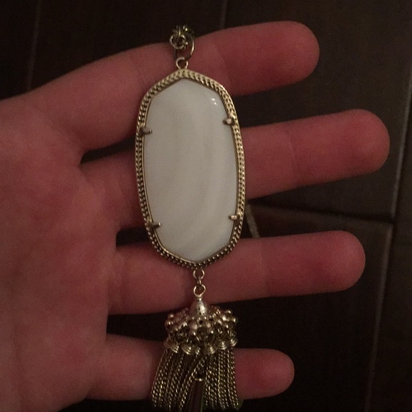 Kendra Scott Jewelry - Kendra Scott White Pendant Tassel Necklace Rayne Kendra Scott Jewelry - Kendra Scott White Pendant Tassel Necklace Rayne